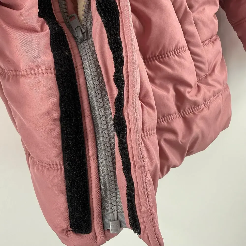 Buckle Me Baby Coat Size 18M Car Seat Safety Toddler Girls Pink Puffer Jacket